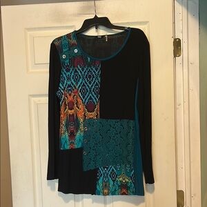 Kaktus Top Size Large Blue Black